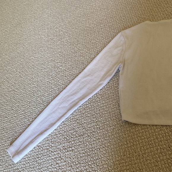 ZARA white long sleeve crop shirt. Size M. - Picture 6 of 7